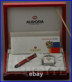New! Rare Fountain Pen Aurora Limited Edition Saint Petersburg Red 280/300 Nib F
