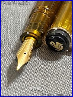 New Rare Pelikan M200 Brown Fountain Pen Vintage M Nib Germany Top Logo