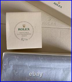 New Rolex Caran d'Ache Ballpoint Pen Rare Set of 2 Grey Black withLeather Case