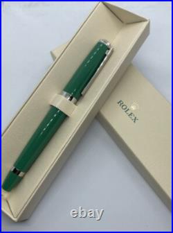 New Rolex Green Executive Screw Twist Cap Pen with Box Rare Great Gift