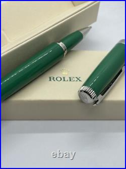 New Rolex Green Executive Screw Twist Cap Pen with Box Rare Great Gift