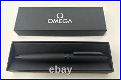 New in Box OMEGA Watch Novelty Matte Black Twisted Ballpoint Pen Super Rare