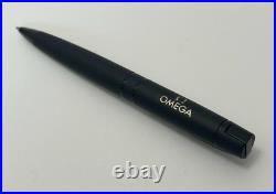 New in Box OMEGA Watch Novelty Matte Black Twisted Ballpoint Pen Super Rare
