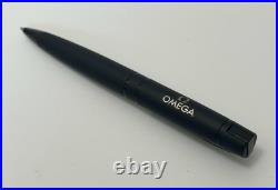 New in Box OMEGA Watch Novelty Matte Black Twisted Ballpoint Pen Super Rare