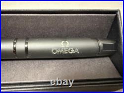 New in Box OMEGA Watch Novelty Matte Black Twisted Ballpoint Pen Super Rare