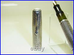 Nice Rare German HANS BAUM 835 Silver Overlay Fountain Pen FLEXY Degussa M Nib
