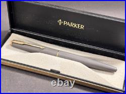 Nos Parker 45 Fountain Pen Rare Light Grey Lacquered Argentina (bfp696)