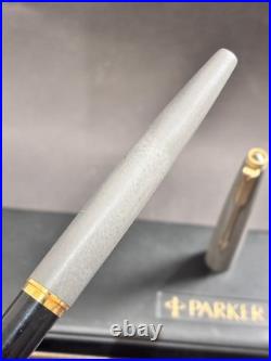 Nos Parker 45 Fountain Pen Rare Light Grey Lacquered Argentina (bfp696)