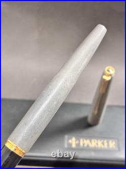Nos Parker 45 Fountain Pen Rare Light Grey Lacquered Argentina (bfp696)