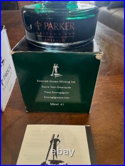 Nos Parker Penman 4 Colors Fp Ink Set-saffire, Emerald, Mocha, Ruby. Boxed. Rare
