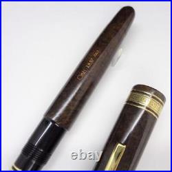 OMAS Fountain pen Briarwood Chesnut AM87 Nib 18k M 1990 Vintage Rare