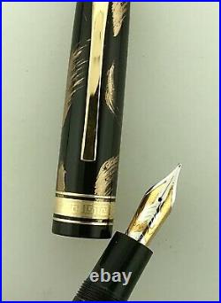 OMAS Ogiva Maki-e Urishi Brush Limited Prod Fountain Pen Black/Gold Unused Rare