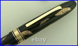 OMAS Ogiva Maki-e Urishi Brush Limited Prod Fountain Pen Black/Gold Unused Rare