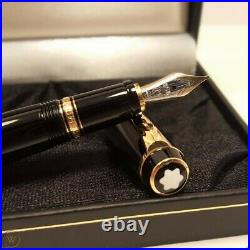 Official Dealer NEW MontBlanc Rare Black & Gold Boheme Retractable Founbtain Pen