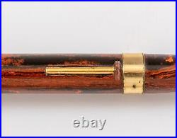 Old Rare Vintage Hard Rubber WoodGrain 14K Gold Nib Fountain Pen