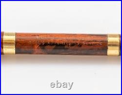 Old Rare Vintage Hard Rubber WoodGrain 14K Gold Nib Fountain Pen