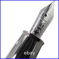 Omas Bologna Cosmic Blue Silver 14K Fountain Pen F Nib Rare Omas Bologna Cosmic Blue Silver 14K Fountain Pen F Nib Rare