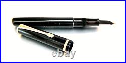Omas Minerva Black Fountain Pen. 14 K Gold Fine Nib. Rare. Circa 1930's