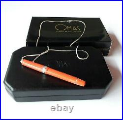 Omas Rare Arte Italian Diva Red Ballpoint Pen 60% Off Retail 925 Silver Necklace