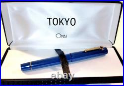 Omas Tokyo Fountain Pen Blue Venezia Color. Fine Nib. Rare Find