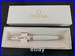 Omega Ballpoint Pen White Box Novelty For Watch Rare New Original Gift Japan