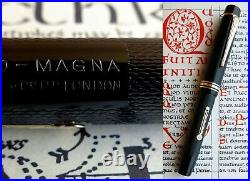 Onoto 1703 MAGNA Celluloid Fountain Pen 1940's 14K & Rhodium 7 F/M Nib. RARE