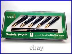 Osmiroid Arabic writing Pen Set 22 Carat Gold Plated Sealed New Item rare item