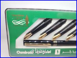 Osmiroid Arabic writing Pen Set 22 Carat Gold Plated Sealed New Item rare item
