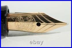 PELIKAN fountain pen w rare KEF GOLD NIB torpedo shaped 140 PISTON FILLER