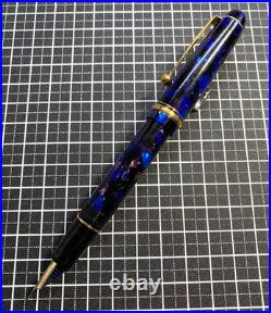 PILOT CUSTOM LE BLUE Fountain Pen Medium Nib 14K Gold rare from JAPAN USED
