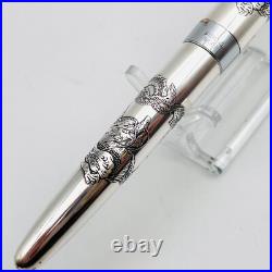 PILOT CUSTOM STERLING SILVER dragon 14K585 14K F nib H482 rare model PILOT CUSTOM STERLING SILVER dragon 14K585 14K F nib H482 rare model