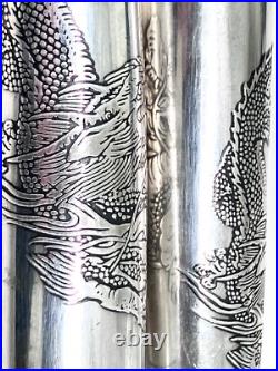 PILOT CUSTOM STERLING SILVER dragon 14K585 14K M nib H884 rare