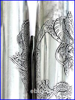 PILOT CUSTOM STERLING SILVER dragon 14K585 14K M nib H884 rare