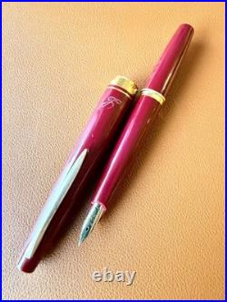PILOT Elite Fountain Pen 14K-585 Red Fine Nib Vintage Japan Rare Color PILOT Elite Fountain Pen 14K-585 Red Fine Nib Vintage Japan Rare Color
