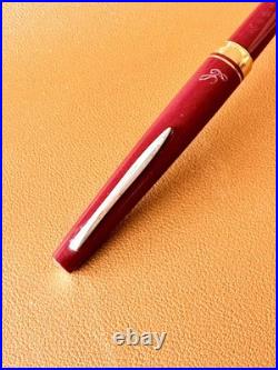 PILOT Elite Fountain Pen 14K-585 Red Fine Nib Vintage Japan Rare Color