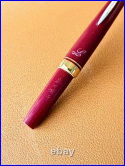 PILOT Elite Fountain Pen 14K-585 Red Fine Nib Vintage Japan Rare Color