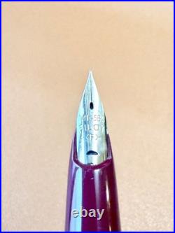 PILOT Elite Fountain Pen 14K-585 Red Fine Nib Vintage Japan Rare Color