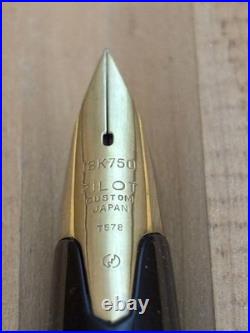 PILOT Sterling Silver Fountain Pen Crane Design 18K Fine Nib Vintage Rare