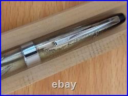 PILOT Sterling Silver Fountain Pen Crane Design 18K Fine Nib Vintage Rare