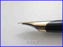 PILOT Super 500 Black Fountain Pen 14K Fine (F) Nib 1960s Vintage Super Rare