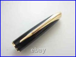 PILOT Super 500 Black Fountain Pen 14K Fine (F) Nib 1960s Vintage Super Rare