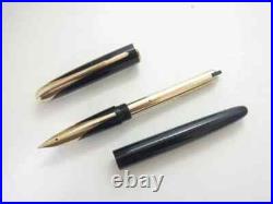 PILOT Super 500 Black Fountain Pen 14K Fine (F) Nib 1960s Vintage Super Rare