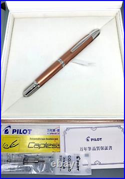 PILOT Vanishing Point COPPER 18K Medium Nib 2014 Limited Edition Rare Boxed USED