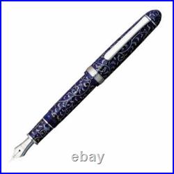PLATINUM Fountain Pen 3776 Celluloid Arabesque Karakusa Design Rare Elegant F