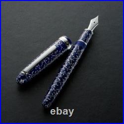 PLATINUM Fountain Pen 3776 Celluloid Arabesque Karakusa Design Rare Elegant F