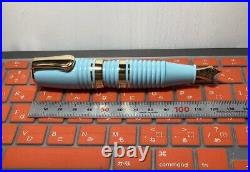 PLATINUM Fountain Pen #3776 Glamour SKY BLUE M Nib 1980s Vintage Rare Unused
