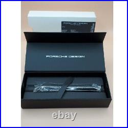 PORSCHE DESIGN P'3110 Tec Flex Matte Black Stainles Ballpoint Pen wz/Box Rare