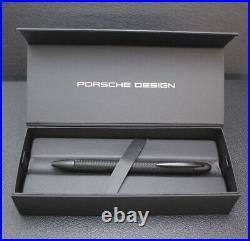 PORSCHE DESIGN P'3110 Tec Flex Matte Black Stainles Ballpoint Pen wz/Box Rare