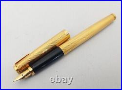 Parker 35 Gold Milares Fountain Pen 18k M Nib Set VTG 80s Excellent France RARE