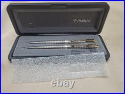 Parker 75 Sterling Silver. 14K GF. Ballpoint Pen Pencil Set. New In Boxes. Rare